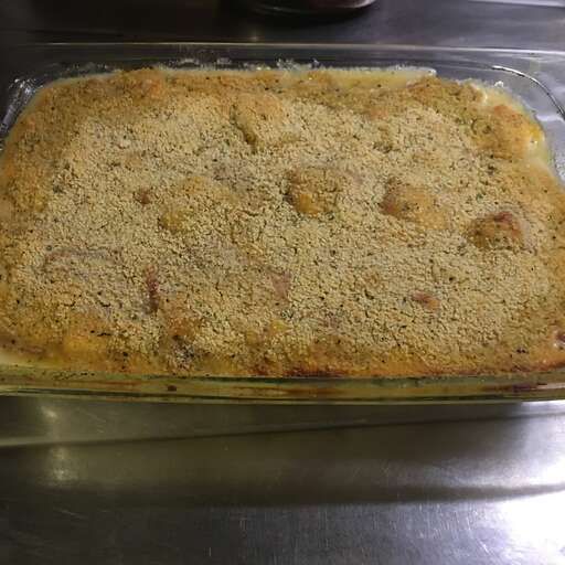A delectable photo of Leftover Ham -n- Potato Casserole