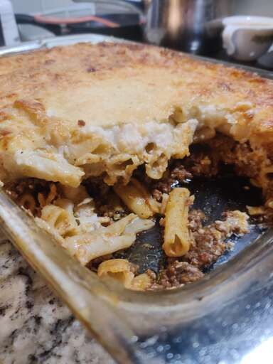 An enticing photograph of Pastitsio