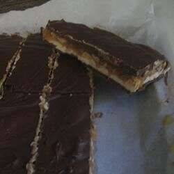 An enticing photograph of Caramel Peanut Fudge