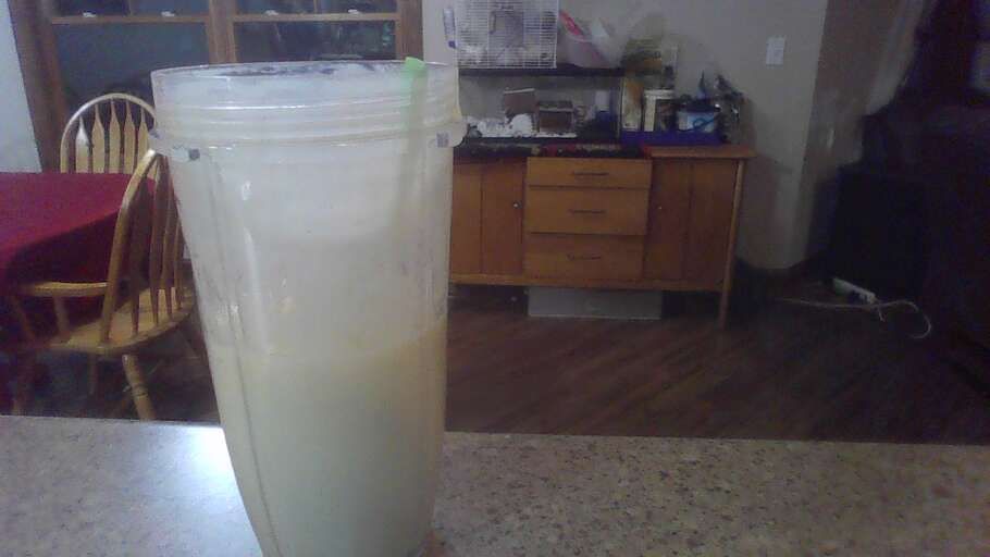 A photo of Easy Mango Banana Smoothie, probably perfectly framed and looking great