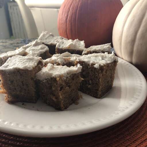 A photo of Pumpkin Squares, probably perfectly framed and looking great