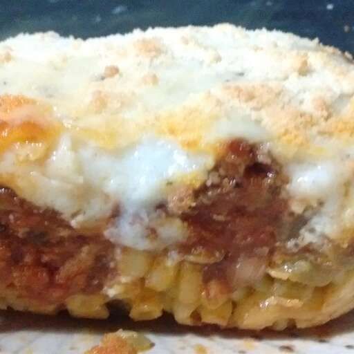 A photo of Pastitsio, probably perfectly framed and looking great