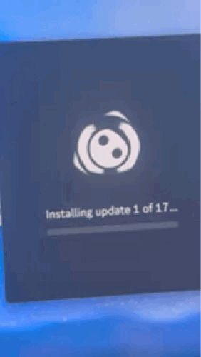 Discord update icon running at 10 frames a minute 
