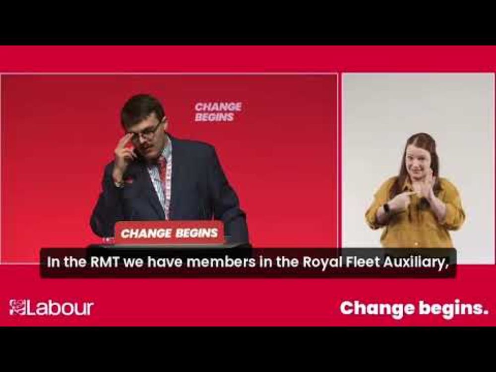 RMT member speaks to Labour Conference 2024