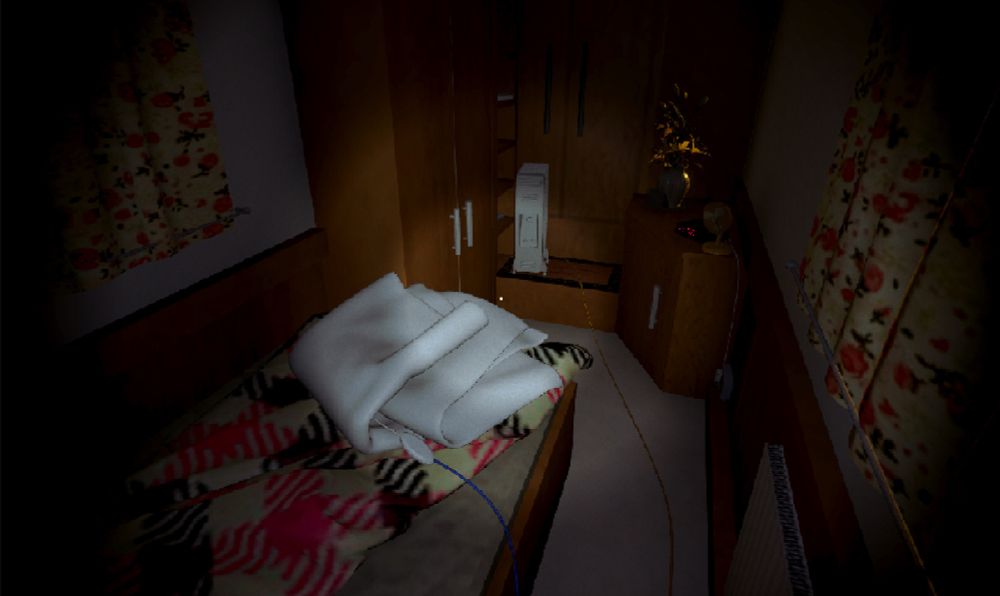 Two wires leading to an electric blanket and an oil filled radiator 