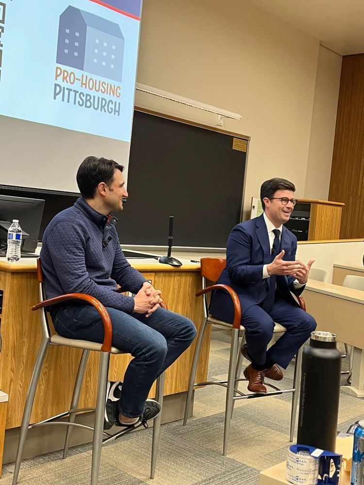 Photo of Corey O’Connor speaking at the Pro-Housing Pittsburgh candidate forum.