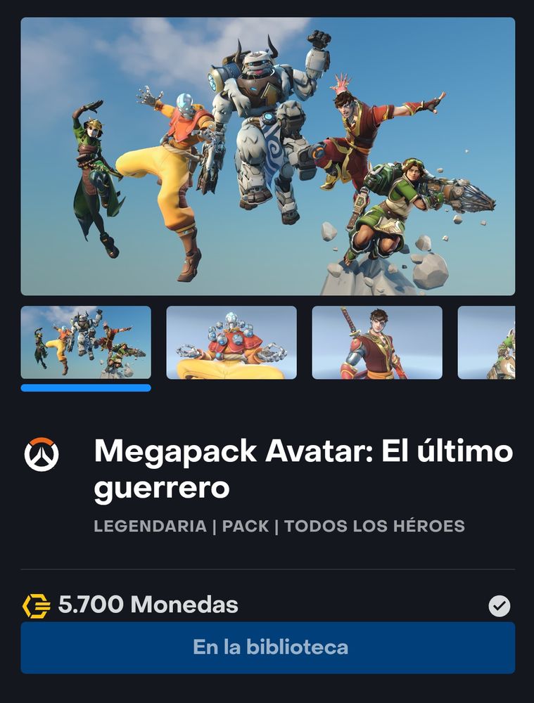 Avatar: the last airbender skin bundle from Overwatch 2