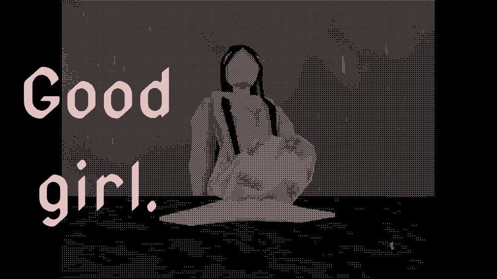 Mermaid sitting atop a rock saying to the player, “Good girl.”