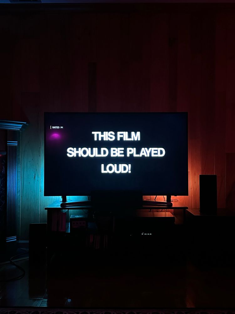 My tv that says THIS FILM SHOULD BE PLAYED LOUD! Because I’m watching The Last Waltz happy thanksgiving 