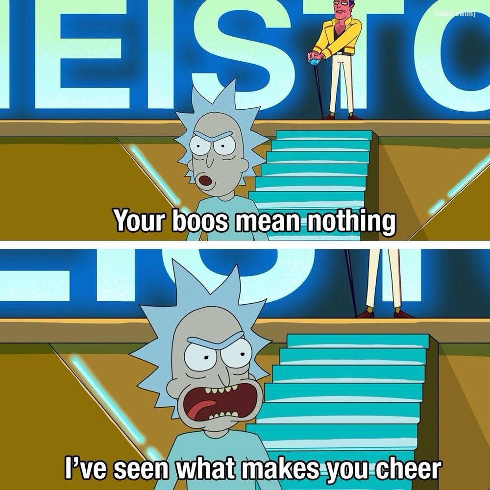 Your boos mean nothing I've seen what makes you cheer