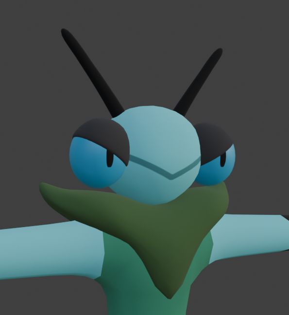 riz character from bug fables as 3d model
