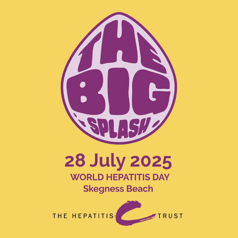 Poster with The Big Splash Logo with text underneath saying:
28 July 2025
WORLD HEPATITIS DAY
Skegness Beach