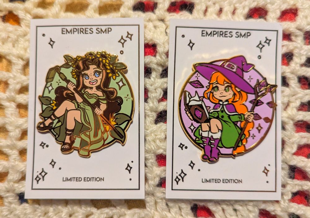 Pins of pearl and gem from empires season 1