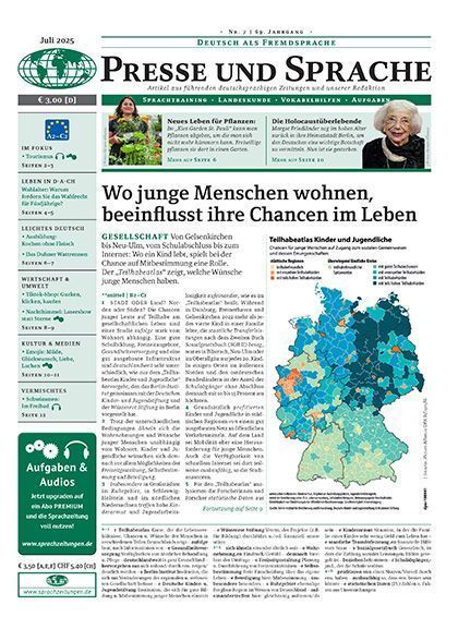 Presse und Sprache Juli 2025 cover.