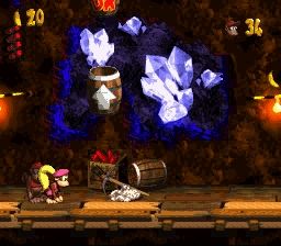 kannon's klaim from donkey kong country 2 showcasing colors ranging from yellow, orange, and brown with smaller indigo and violet areas