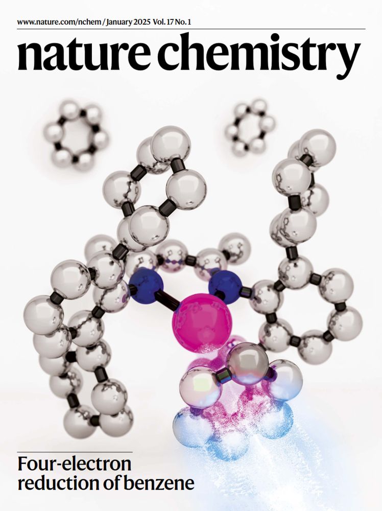 Artistic impression of a benzene ring coordinated to a samarium complex