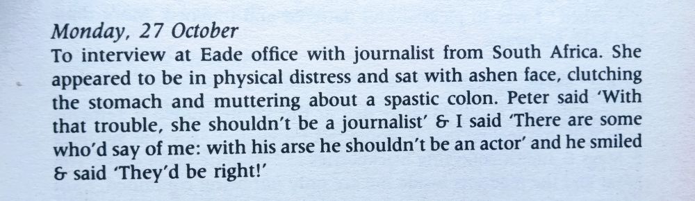 KW describes an interview with an ill South African journalist.