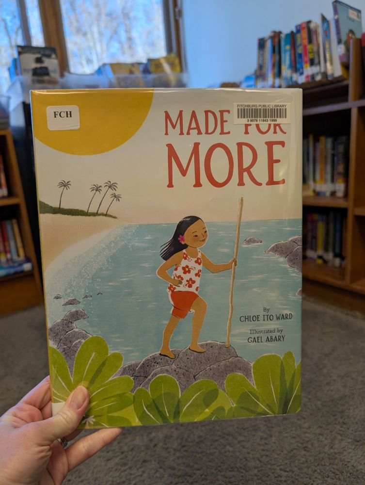 Book cover for MORE FOR MORE by Chloe Ito Ward & Gael Abary showing a Japanese-American girl hiking near the ocean in Hawaii 