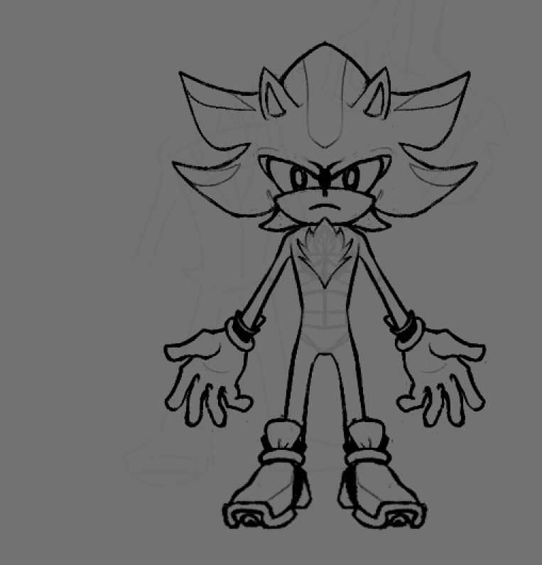 Front facing Shadow lineart