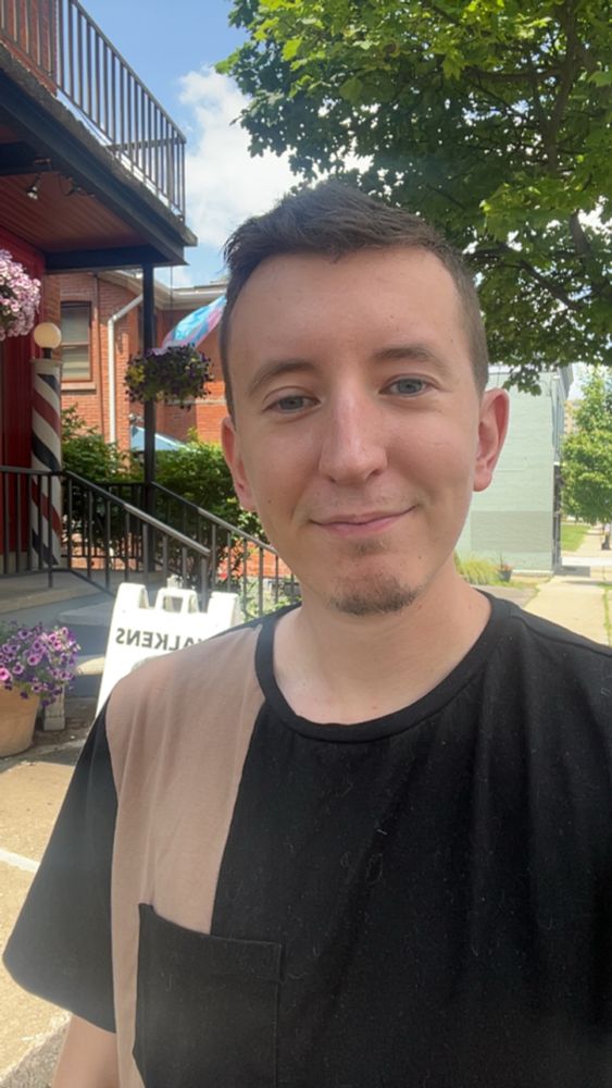 A selfie of me outside with a fresh haircut