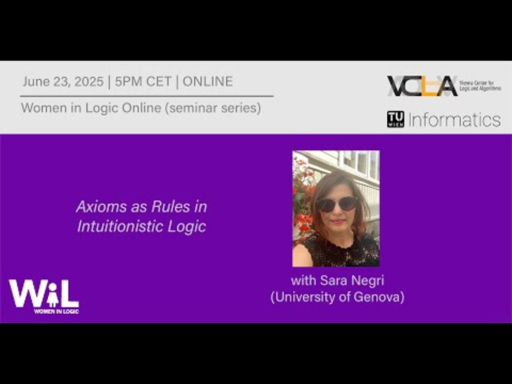 Women in Logic Online with Sara Negri: Axioms as Rules in Intuitionistic Logic