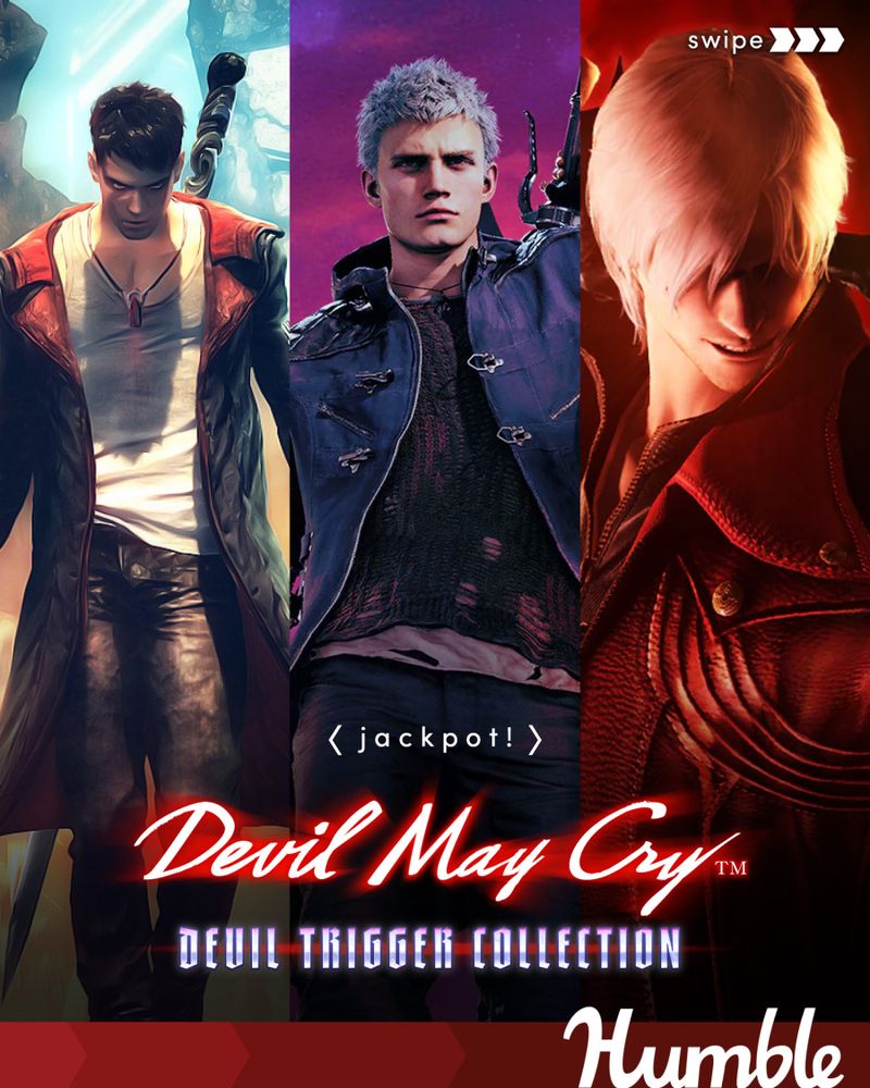 The Devil May Cry: Devil Trigger Collection at Humble Bundle featuring Devil May Cry 4 Special Edition, Devil May Cry 5 + Vergil, DmC: Devil May Cry