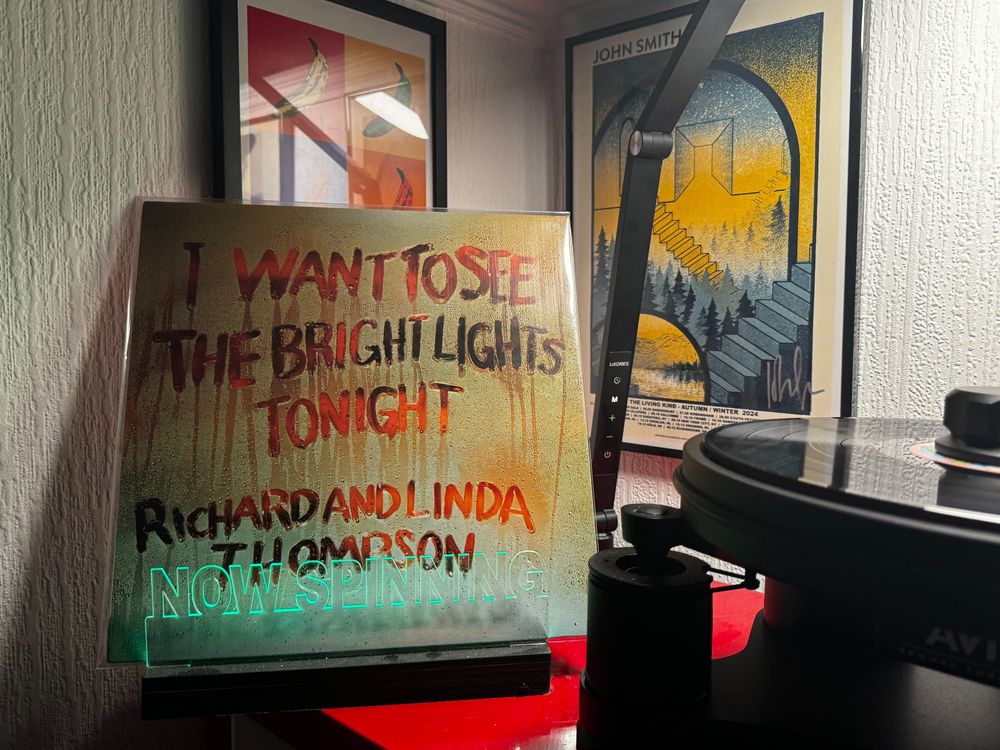 Spinning Richard and Linda Thompson: I Want To See The Bright Lights Tonight on vinyl. 