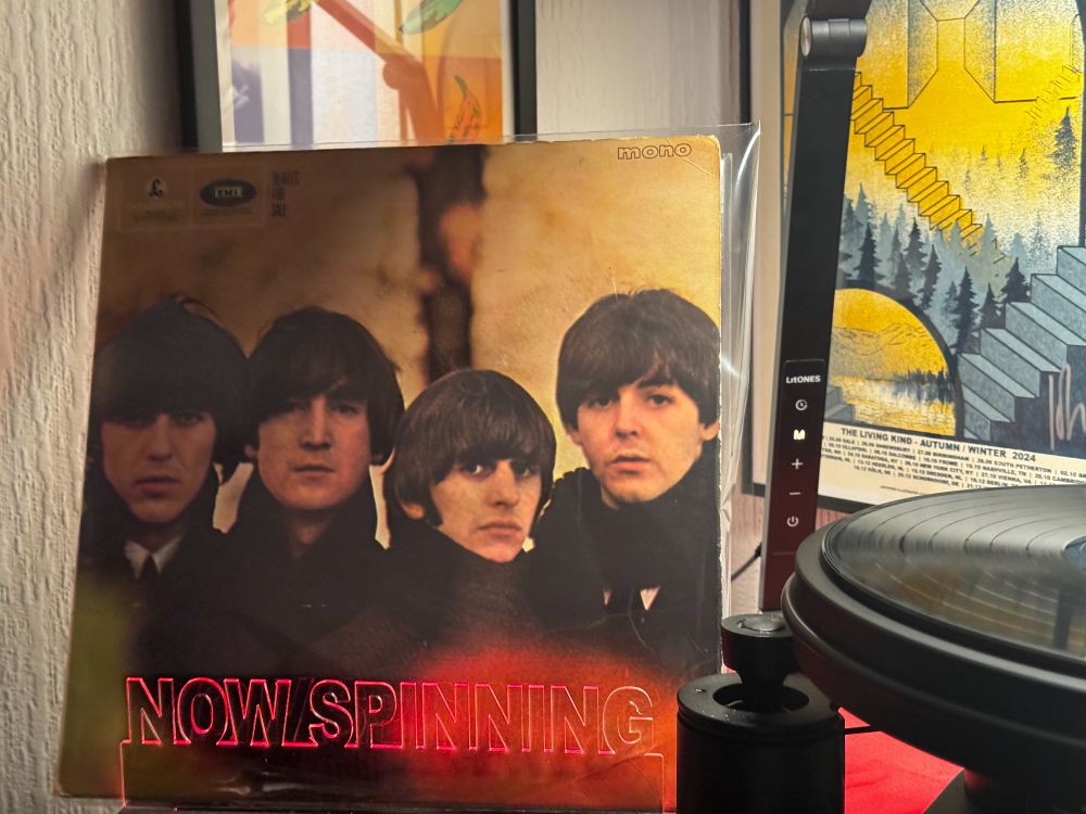 Spinning The Beatles For Sale on vinyl. 