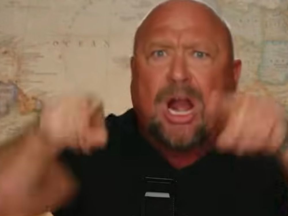 alex jones yelling and pointing