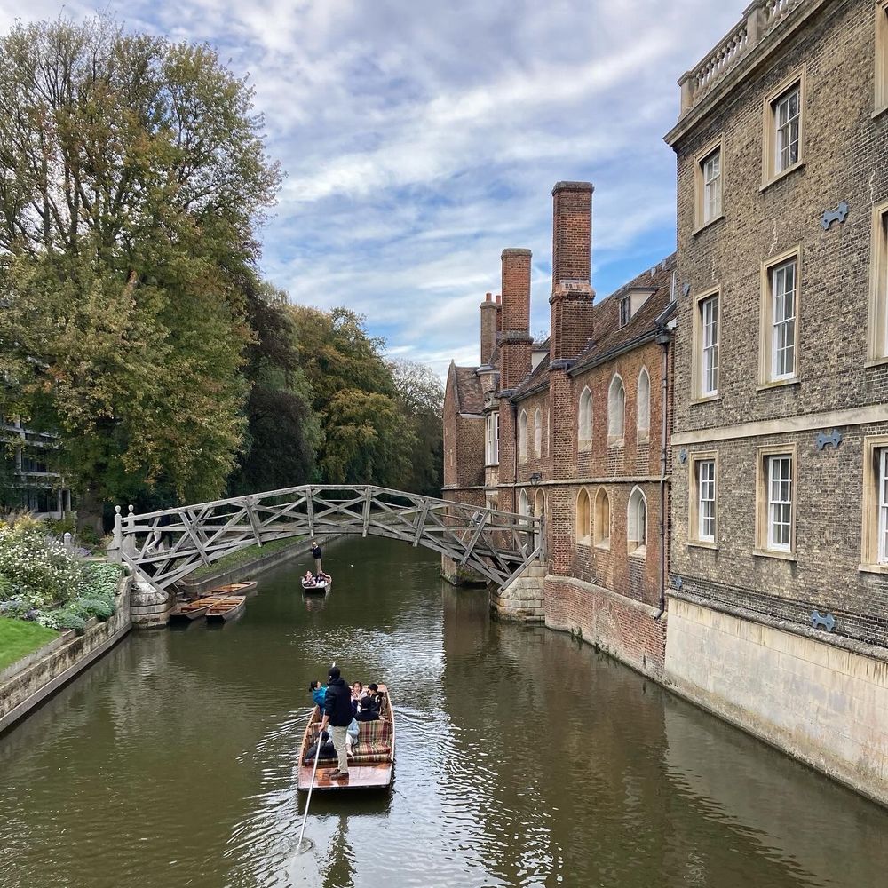 Punts going under the mathematical bridge