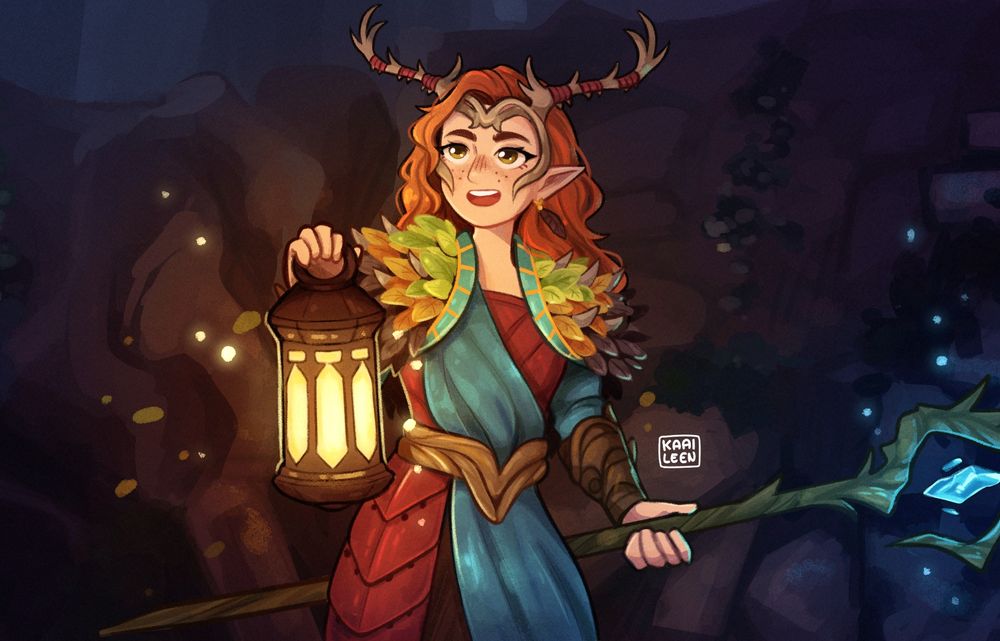 illustration frame of Keyleth from Critical Role campaign 1