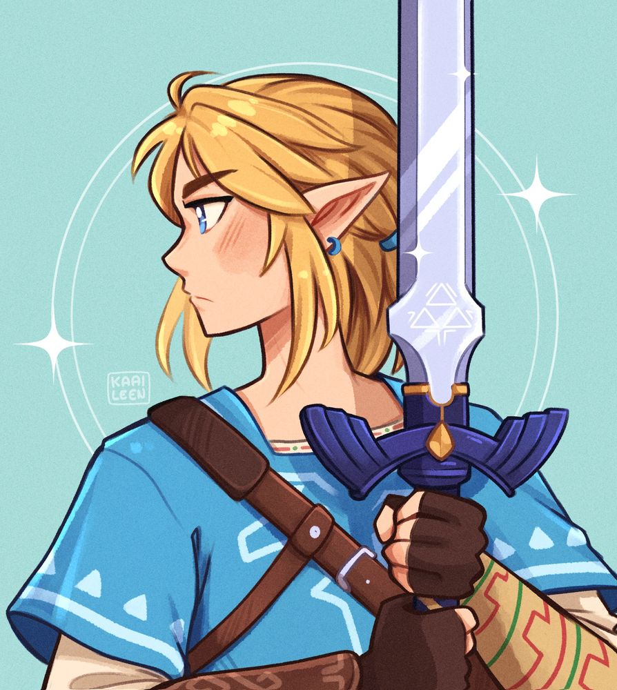 illustration of Link from Zelda Breath of the Wild