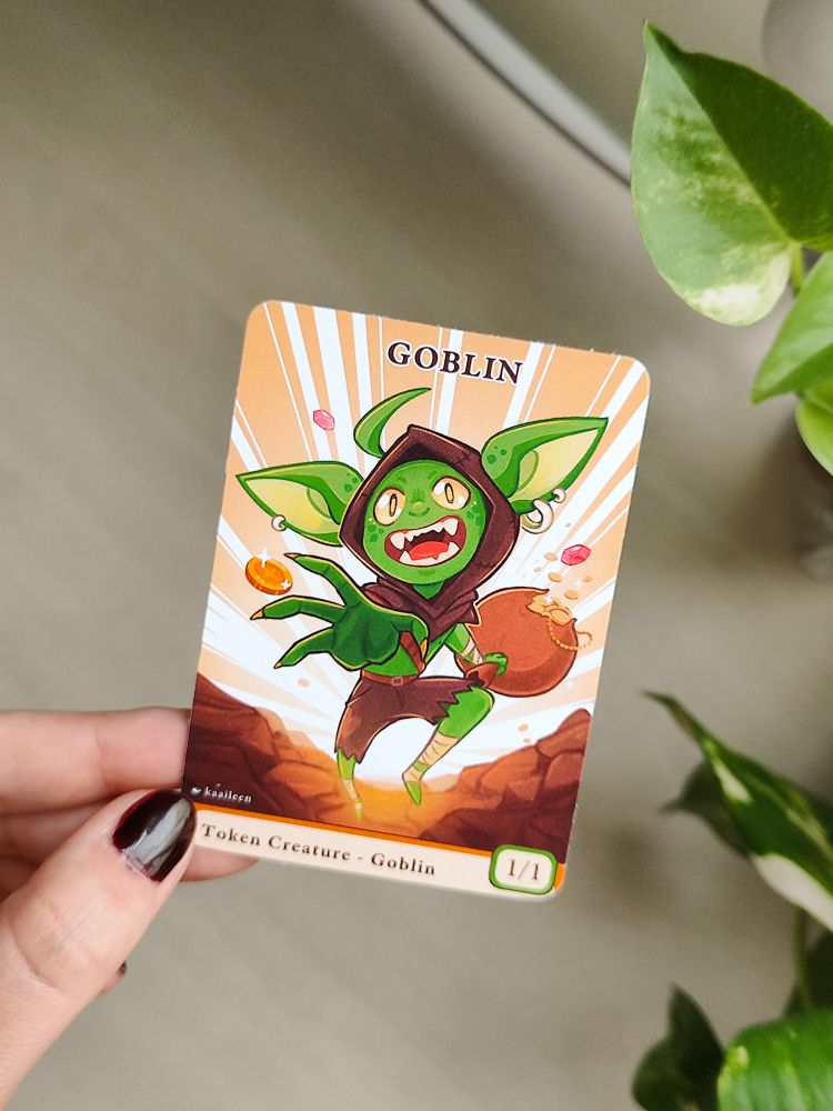 Pic showing the same goblin design but as a mtg card