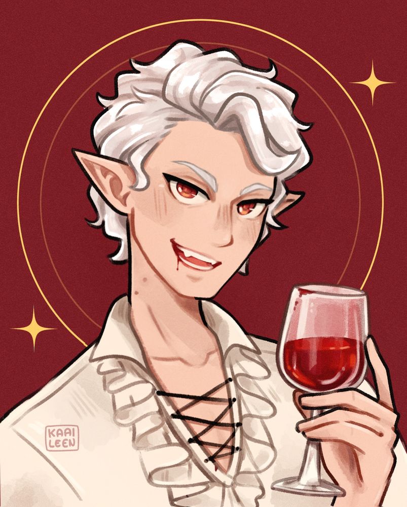 illustration portrait of Astarion from Baldur's Gate 3