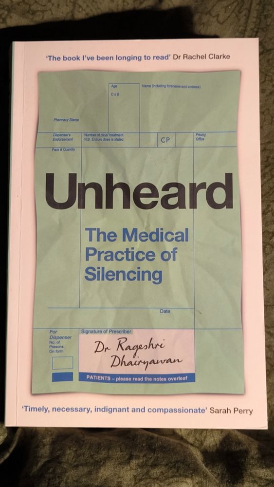 Buch:

Unheard

The Medical Practice of Silencing 

von Dr. Rageshri Dhairyawan. 