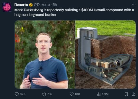 Mark Zuckerberg is reportedly building a $100M Hawaii compound with a huge underground bunker