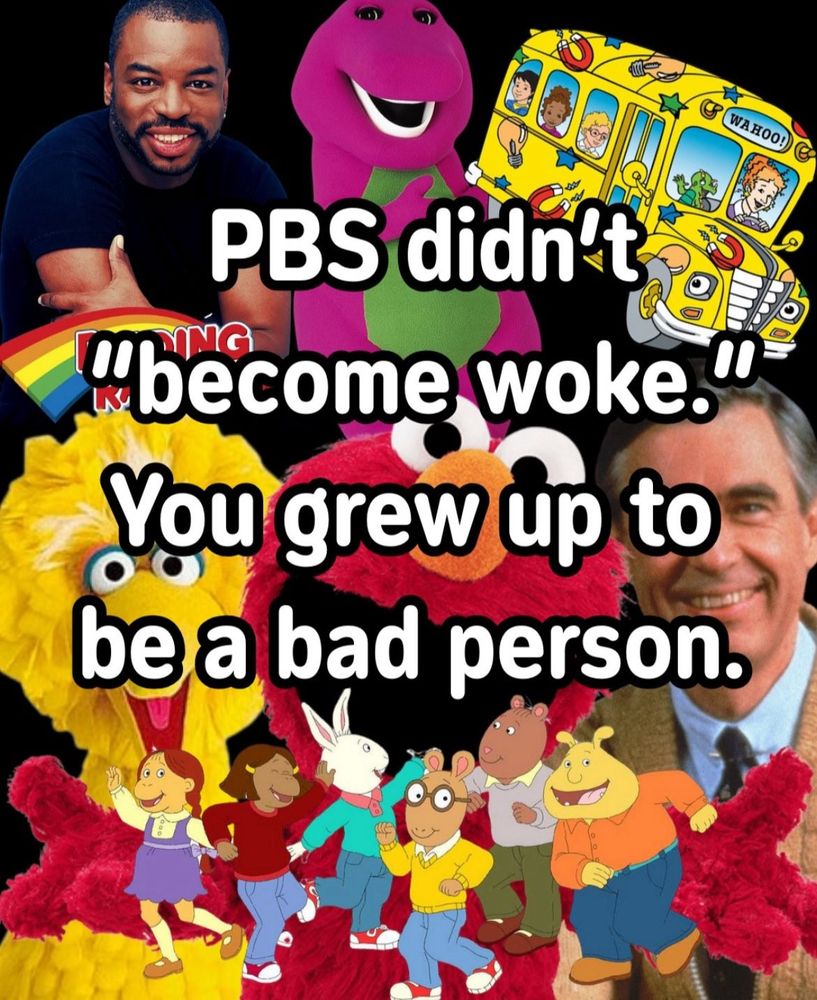 PBS didn't "become woke". You grew up to be a bad person. 