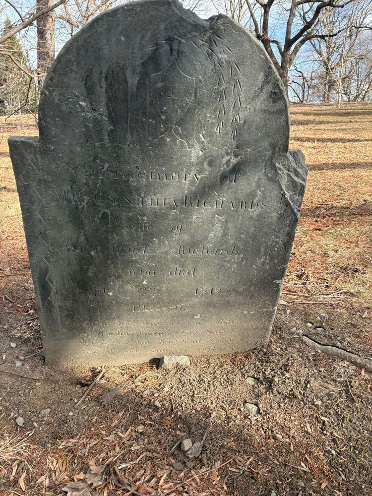 gravestone at the Walter Street Burial Ground in the Arnold Arboretum