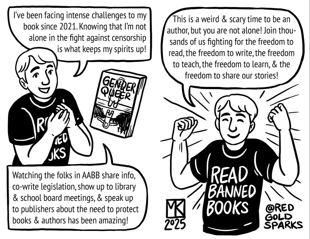 Maia: I’ve been facing intense challenges to my book since 2021. Knowing that I am not alone in the fight against censorship is what keeps my spirits up! 

Watching the folks in AABB share information, co-write legislation, show up to library & school board meetings, & speak up to publishers about the need to protect diverse books & minority authors has been amazing! 

This is a weird & scary time to be an author, but you are not alone! Join thousands of us fighting for the freedom to read, the freedom to write, the freedom to teach, the freedom to learn, & the freedom to share our stories!