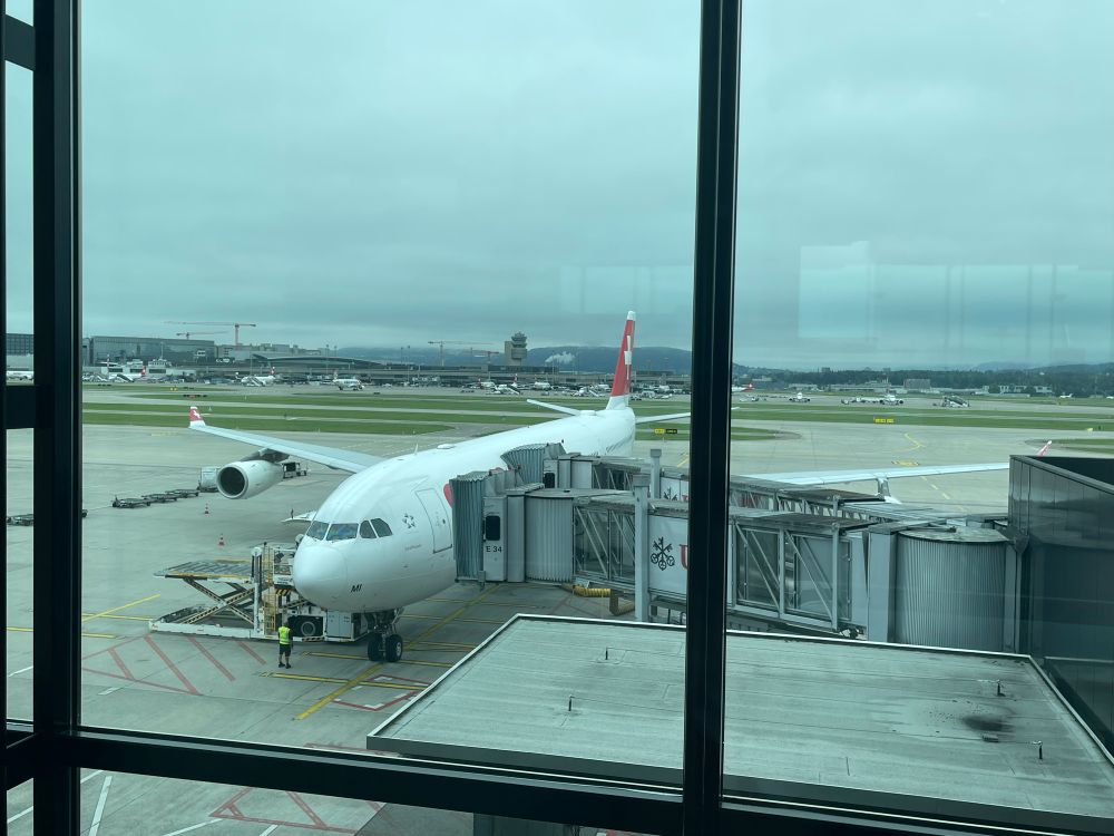 A Swiss A340 Aircraft at Zurich Airport