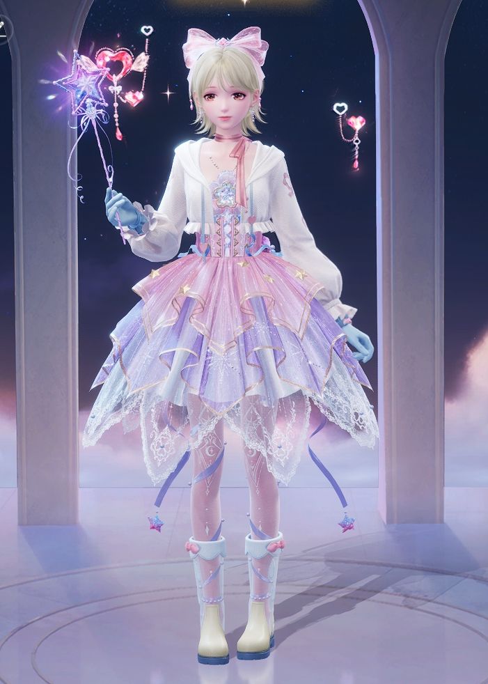 An outfit screenshot from the video game Infinity Nikki showing the closet-view