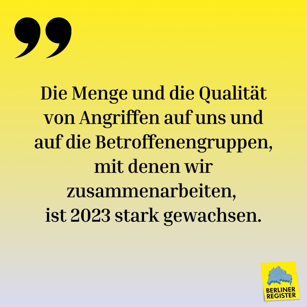 Zitat: Die Menge und die Qualität von Angriffen auf uns und auf die Betroffenengruppen, mit denen wir zusammenarbeiten, ist 2023 stark gewachsen.
