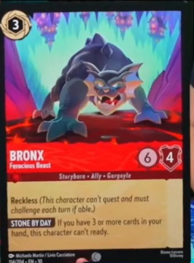 Preview of a Lorcana Card for Bronx from Gargoyles.