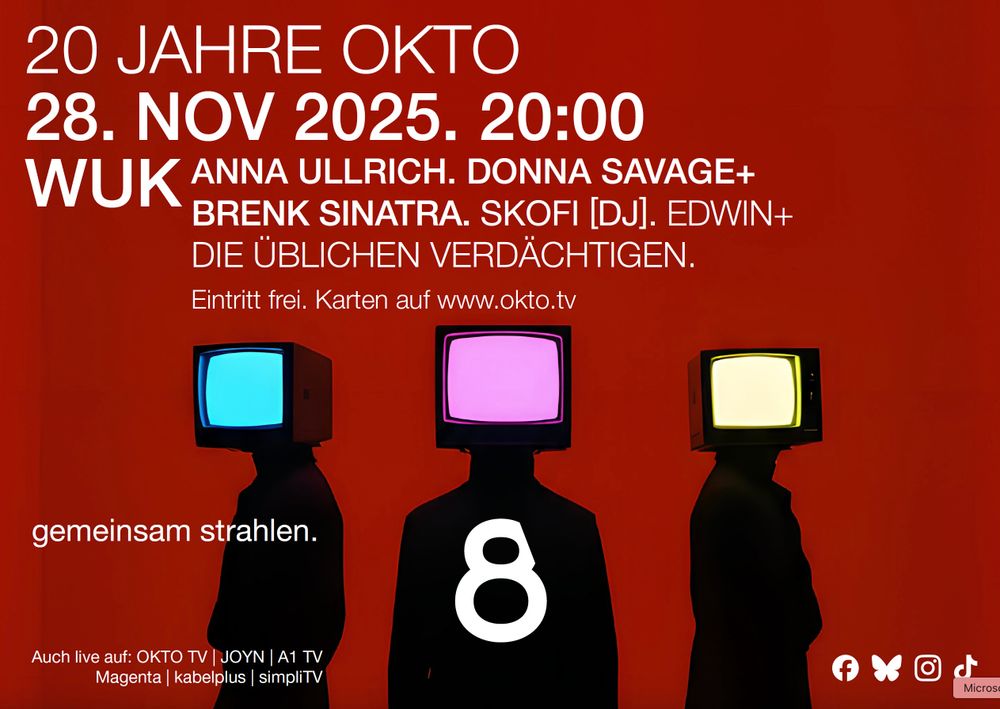 eine Gruppe von Menschen mit Fernsehköpfen