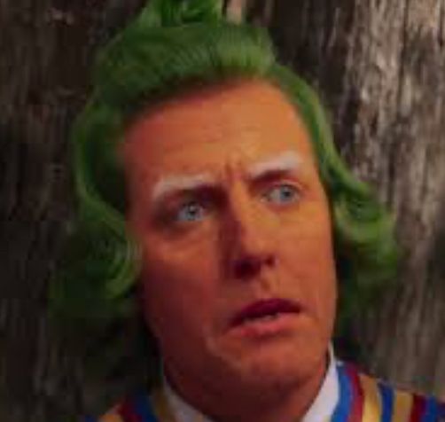 Hugh Grant playing an Oompa Loompa 