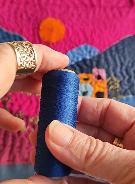 blue enbroidery thread