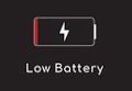 Picture of a low battery being recharged 