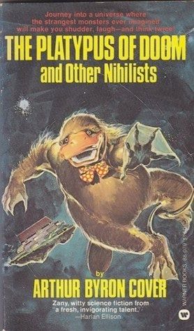 Cover of the book 'The Platypus of Doom' illustrated with an aggressive platypus in space, wearing a bow tie.