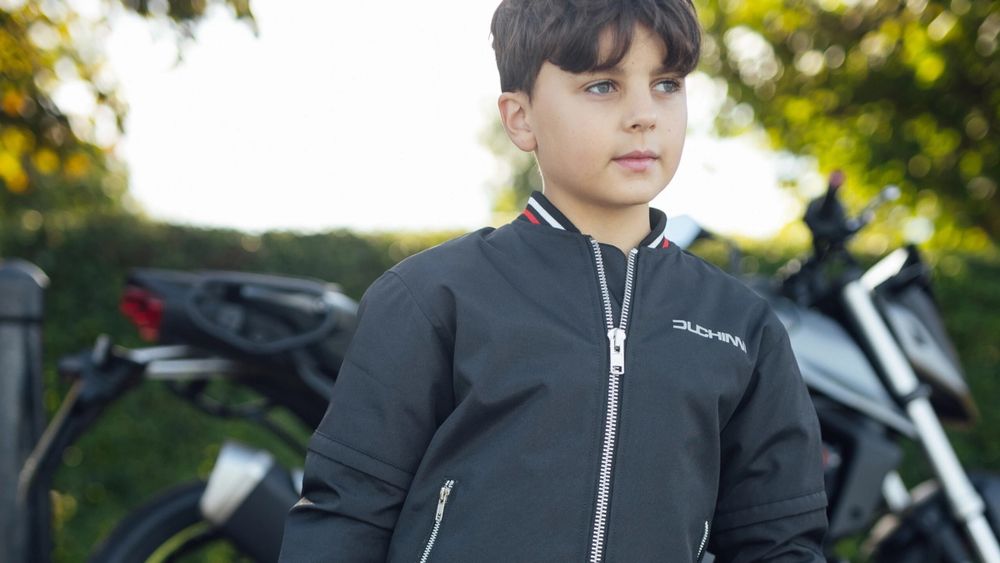 If you're taking a child out on your bike, check out the new Duchinni Speed Racer jacket. It's affordable, comes with shoulder and elbow armour, along with a back protector, and is designed in sizes for kids and teens 6-16 years old...