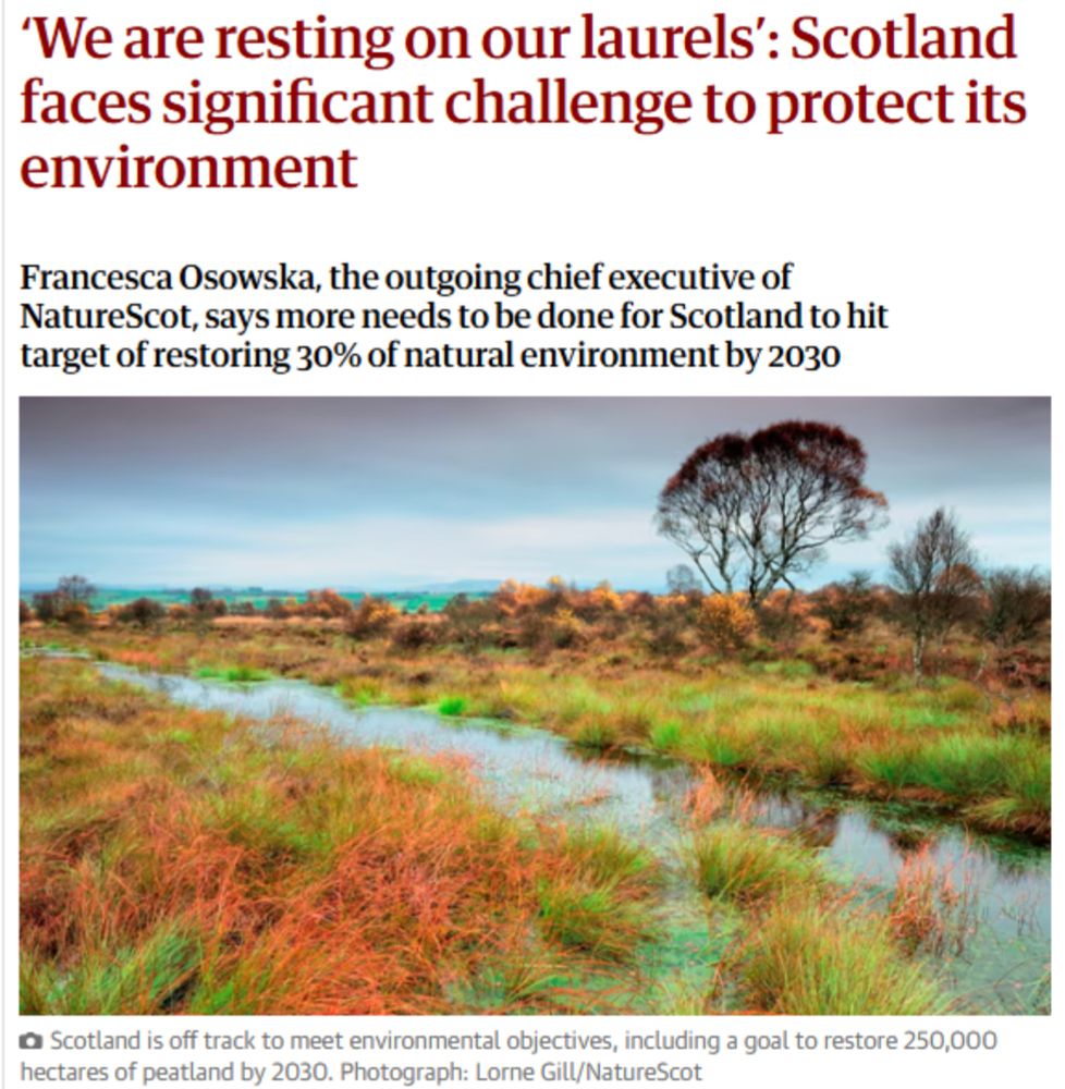Scotland ‘only’ restores TWICE as much of natural environment as England does but we’re ‘resting on our laurels?’
